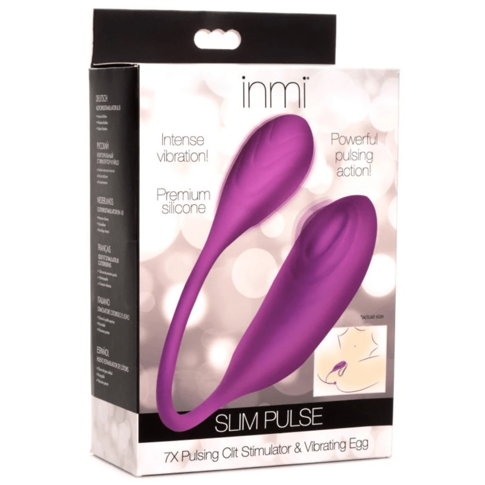 XR Brands Inmi Slim Pulse Thumping Clitoral Vibrator & Kegel Exerciser Egg - Image 5