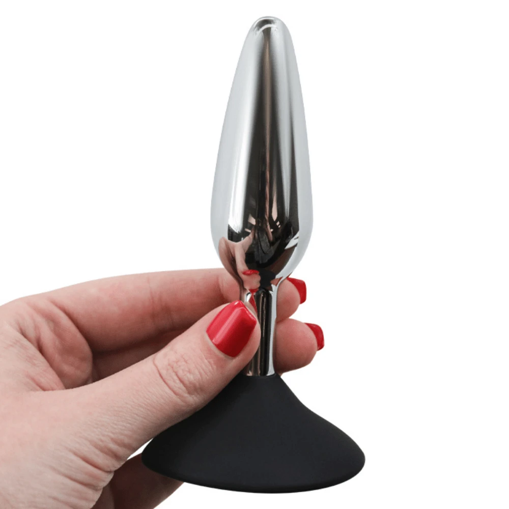 Dark Amour Tapered Metal Butt Plug With Flared Base - Image 2