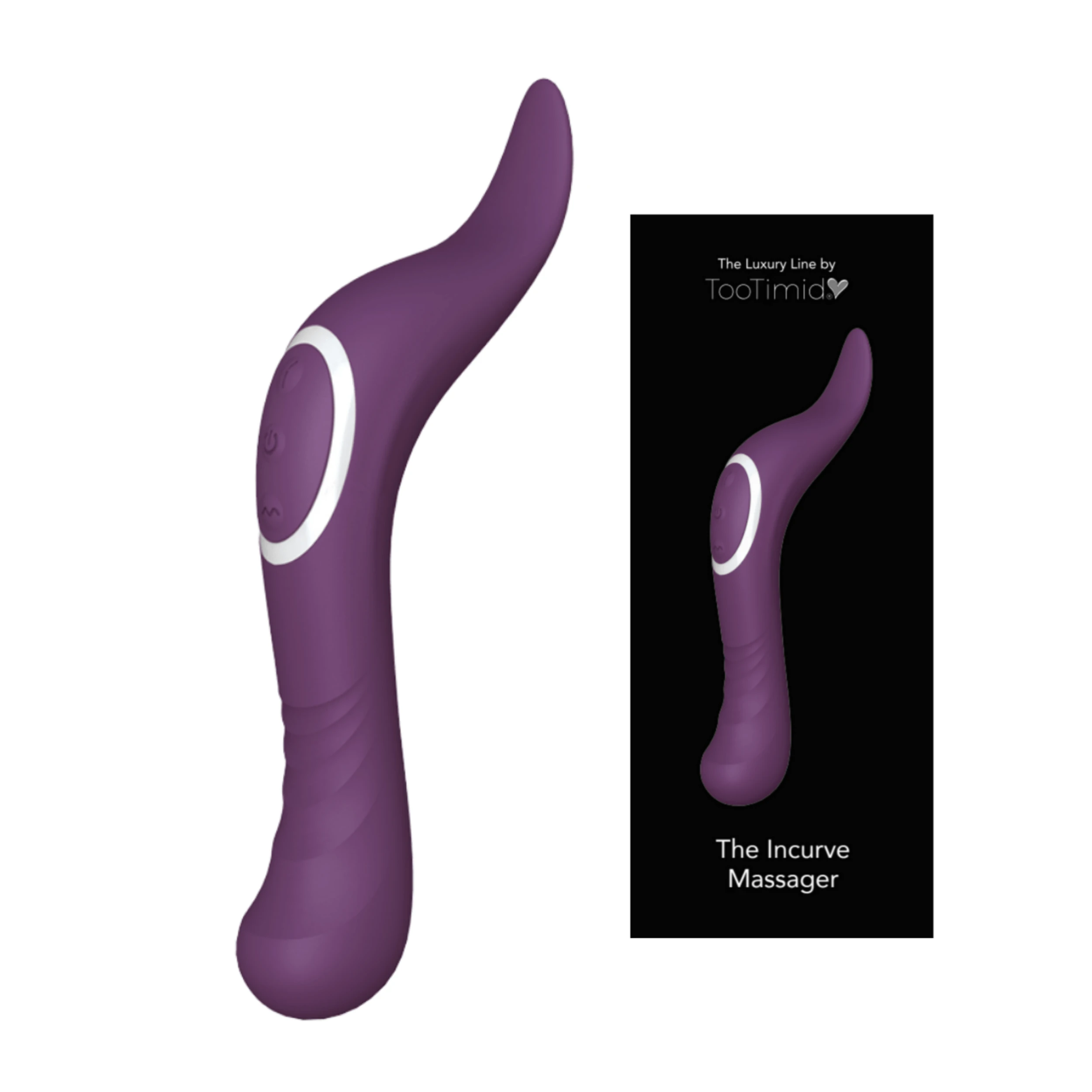 TooTimid.com The Incurve Flickering Tongue Rechargeable Dual-Ended Massager - Image 3
