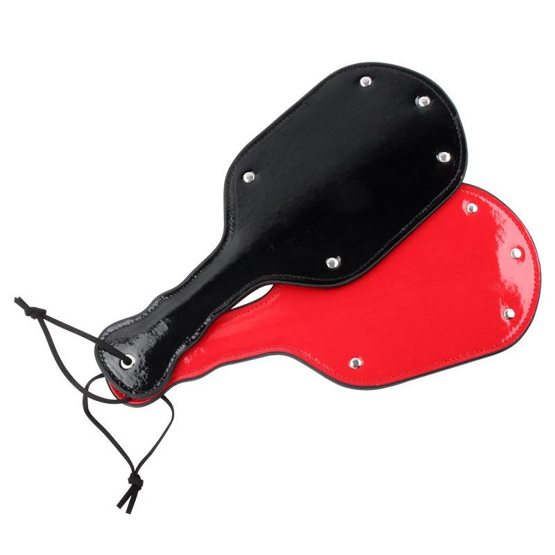 Dark Amour Dual Sided Leather Studded Spanking Paddle - Image 2