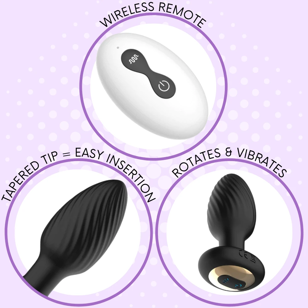 TooTimid.com Wireless Rotating & Rim Job Anal Plug - Image 7