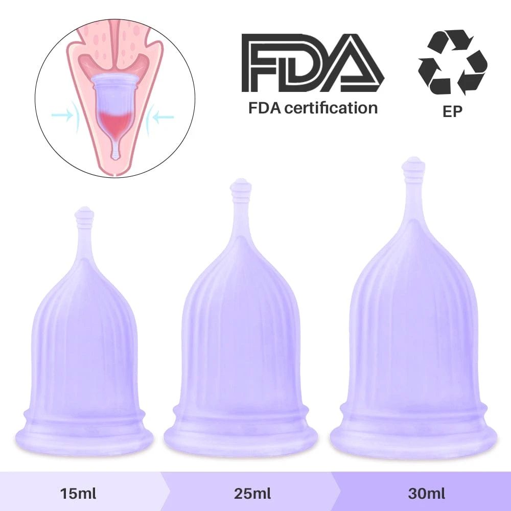 TooTimid.com Sano Silicone Menstrual Cup Set - Image 3