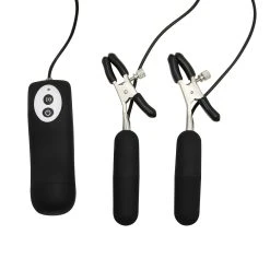 Pink B.O.B. Remote Control BDSM Vibrating Nipple Clamps