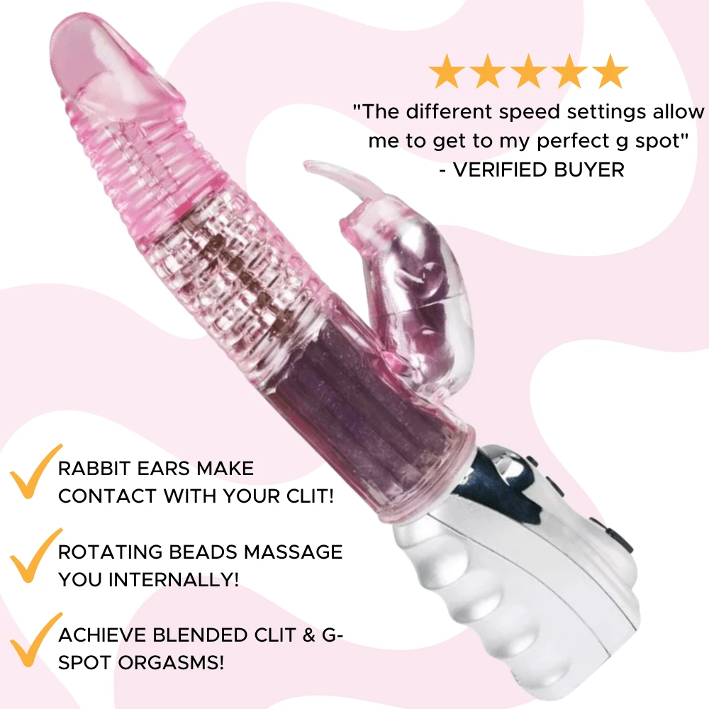 Pink B.O.B. #1 Rotating Rabbit Dual-Action Vibrator