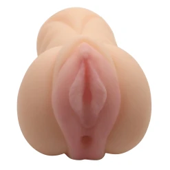 Pink B.O.B. Realistic Easy Grip Dual Entry Pussy & Ass Masturbator