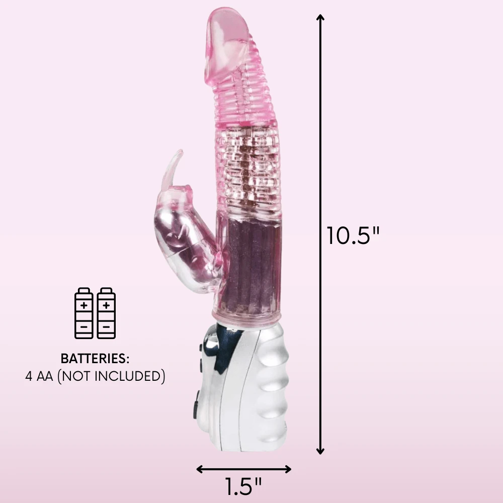 Pink B.O.B. #1 Rotating Rabbit Dual-Action Vibrator - Image 5
