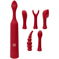 Doc Johnson Silicone Rechargeable Clit Stimulator - 7 Piece Kit!