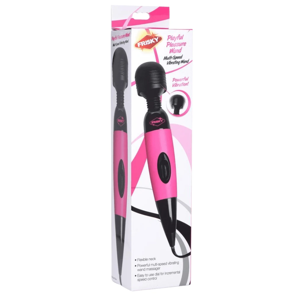 XR Brands Frisky Playful Pleasure Plug In Wand Massager - Image 4