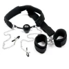 Dark Amour Ball Gag, Nipple Clamp, And Bondage Restraint System