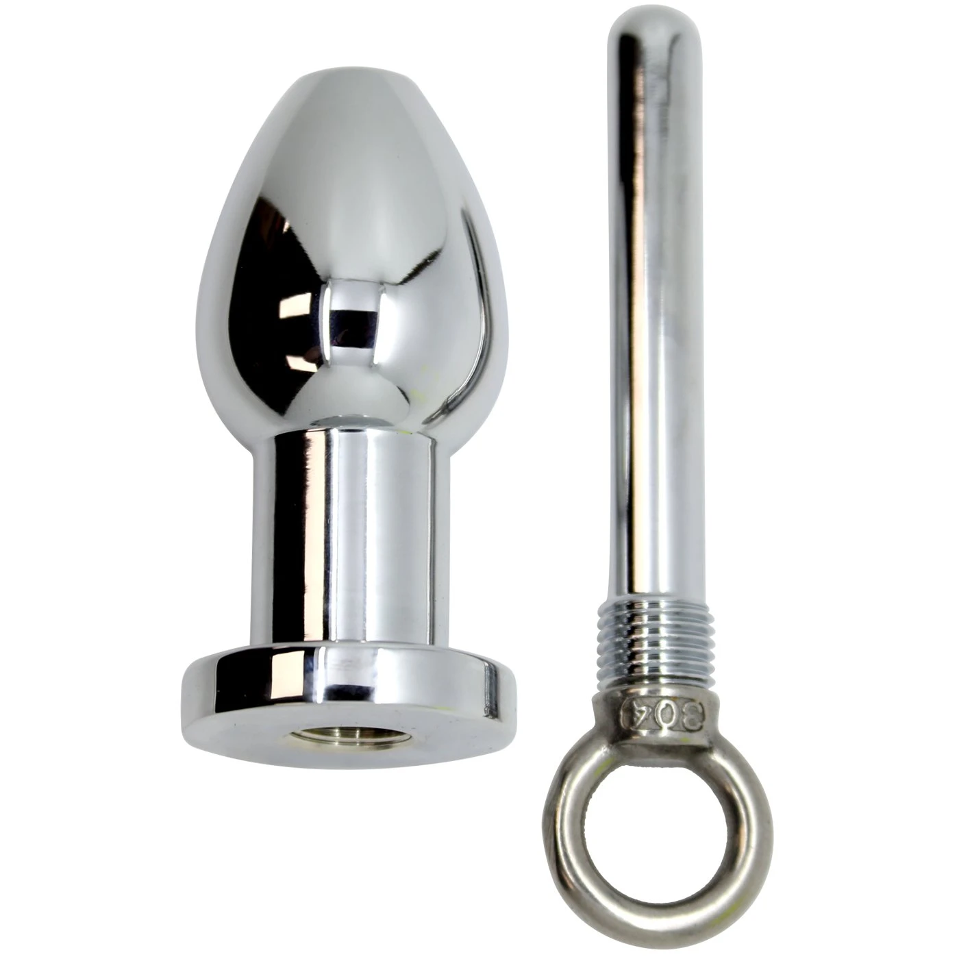 Dark Amour Thru Hole Enema Metal Butt Plug With Removable Core - Image 2