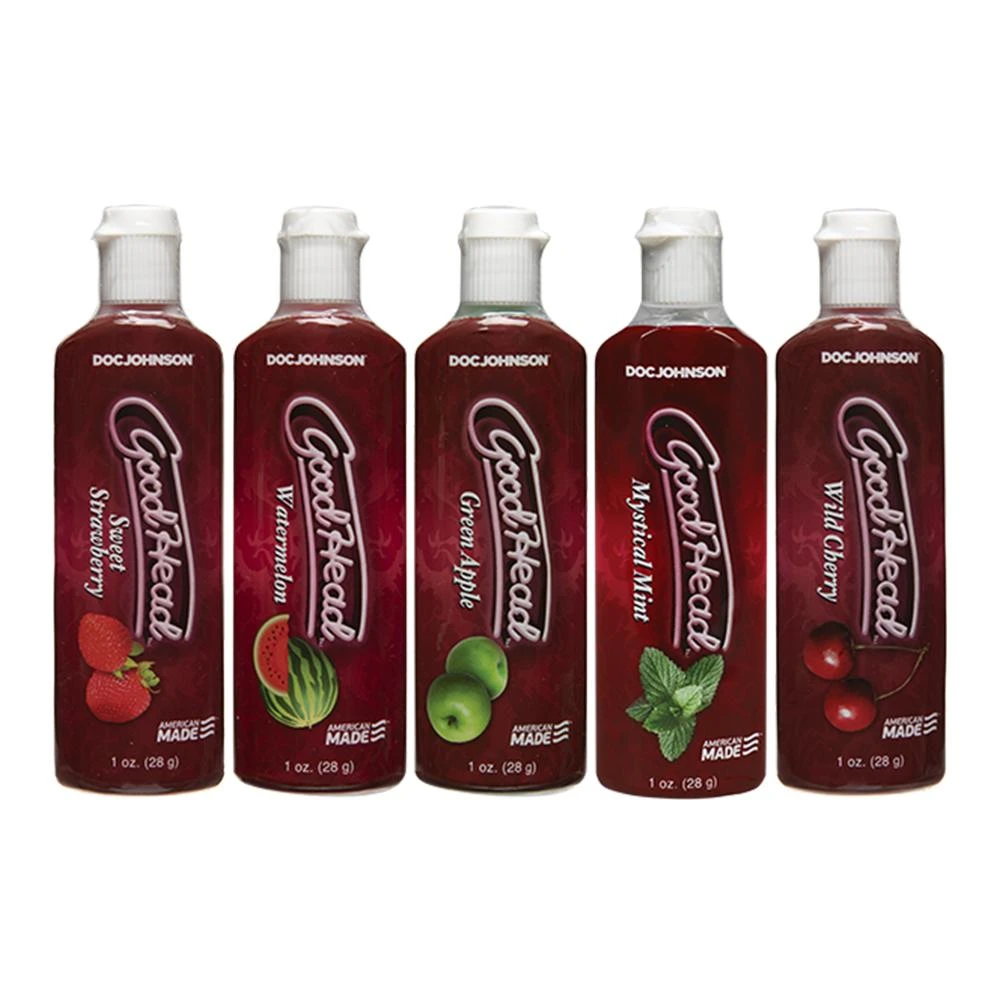 Doc Johnson GoodHead Oral Delight Gel Assorted Flavors 5 Pack