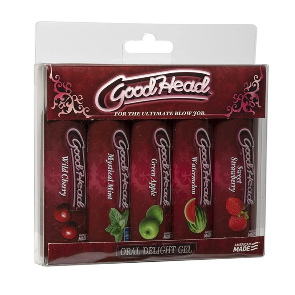 Doc Johnson GoodHead Oral Delight Gel Assorted Flavors 5 Pack - Image 2