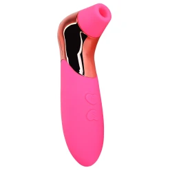 Pink B.O.B. Silicone Vibrating & Pulsating Rechargeable Clit Sucker