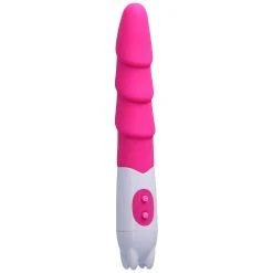 Pink B.O.B. Rippled Silicone Vibrator For Beginners