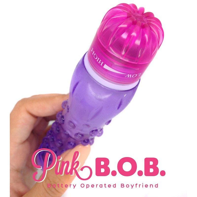 Pink B.O.B. Nubby Waterproof Vibrator - Image 5
