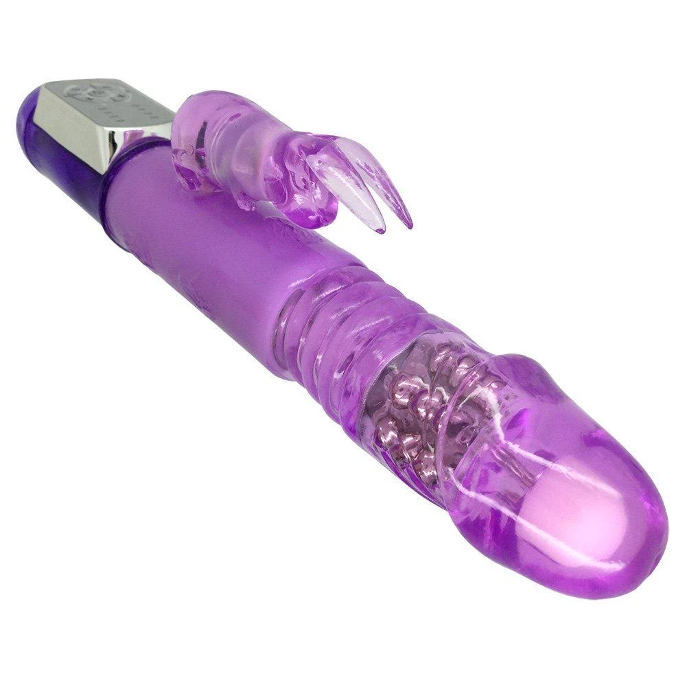 Pink B.O.B. Thrusting Stroking Rabbit Vibrator - Image 4
