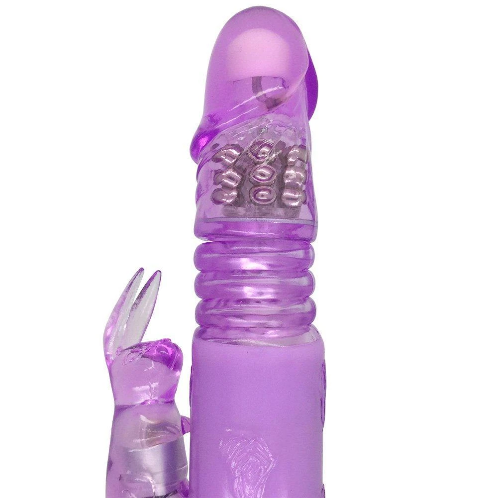 Pink B.O.B. Thrusting Stroking Rabbit Vibrator - Image 2