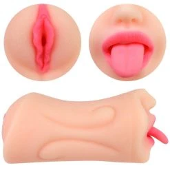 Pink B.O.B. Ultimate Deep Throat Dual Stroker - One End Has A Tight Pussy!