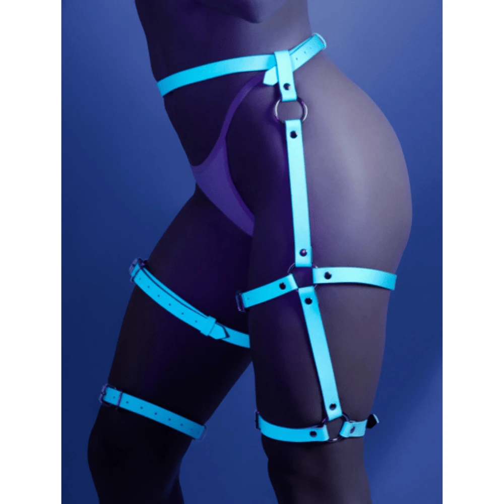 Fantasy Lingerie Buckle Up Glow Leg Harness - Image 2