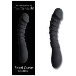TooTimid.com Luxury G-Spot / P-Spot Curve Ribbed Silicone Vibrating Power Dildo