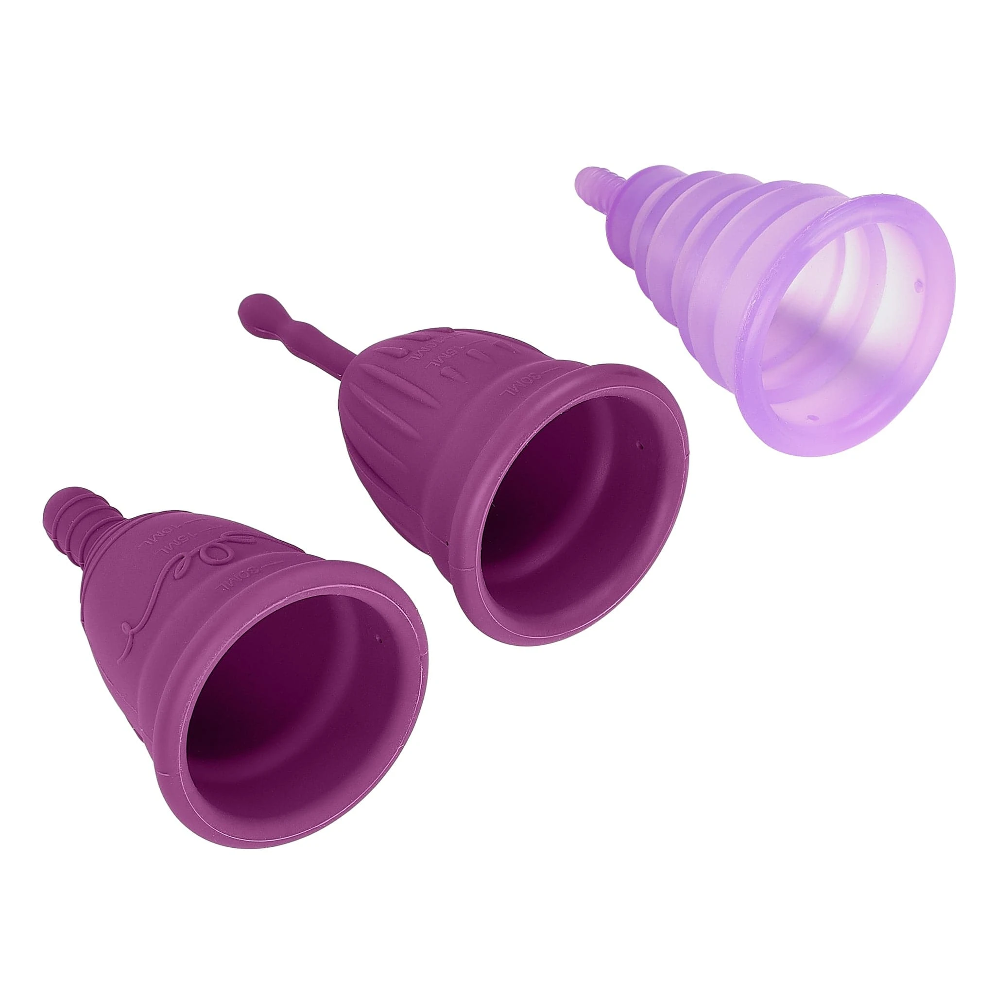 Cloud 9 Novelties Health And Wellness Reusable Menstrual Cups - Set Of 3 - Image 2