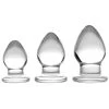 XR Brands Graduated Glass Anal Plug Set