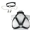 Dark Amour Harness With Gag & Nipple Clamps Set