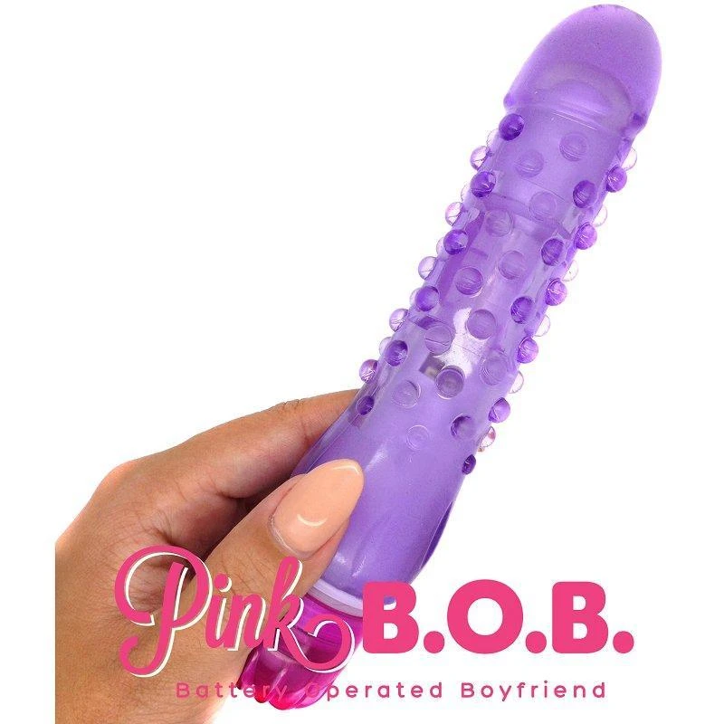 Pink B.O.B. Nubby Waterproof Vibrator - Image 3
