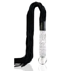 Pipe Dream Icicles #38 Handblown Glass Dildo Leather Whip