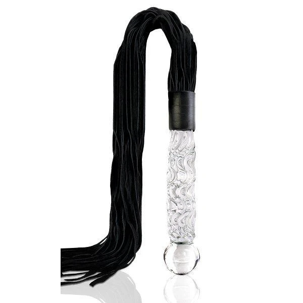 Pipe Dream Icicles #38 Handblown Glass Dildo Leather Whip