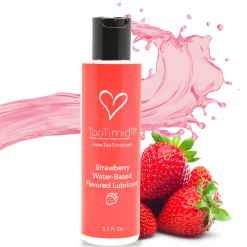 TooTimid.com Kissable Oral Sex Lubricant | Sugar-Free Strawberry Flavored Lube